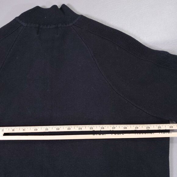 Eddie Bauer Sweater Mens Large Black 1/4 Zip Long Sleeve Made in Australia - Picture 11 of 11